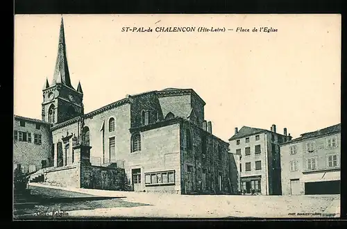 AK St-Pal-de-Chalencon, Place de l`Eglise