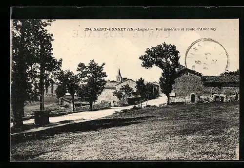 AK Saint-Bonnet, Vue generale et route d`Annonay