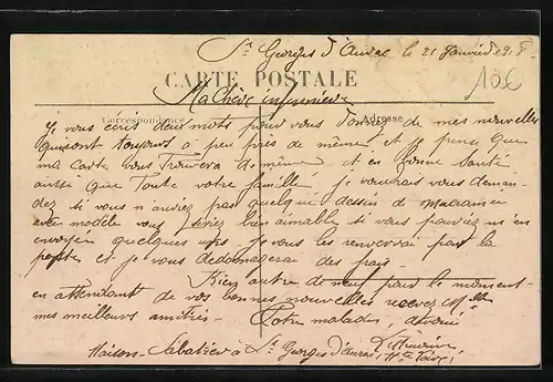 AK Saint-Georges-d`Aurac, Vue generale Sud-Ouest