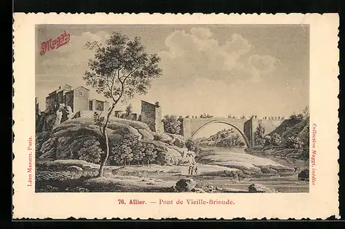 AK Allier, Pont de Vieille-Brioude