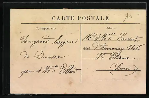 AK Dunières, La Ville et le Viaduc