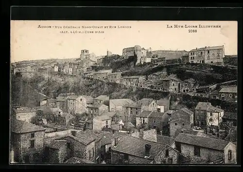 AK Auzon, Vue generale et Rue Longue