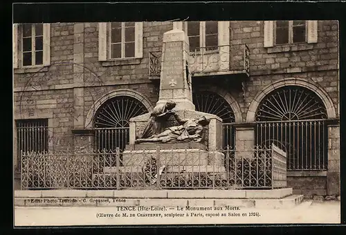 AK Tence, Le Monument aux Morts