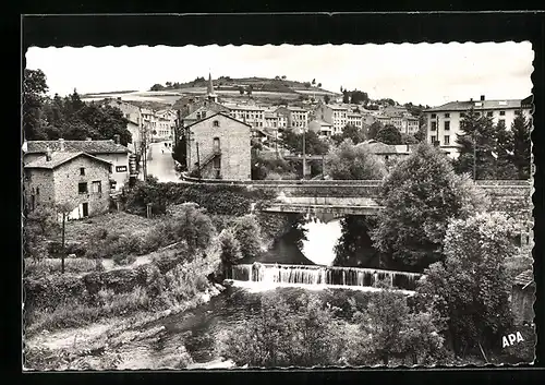 AK La Seauve sur Semene, Vue generale et Pont sur la Semène