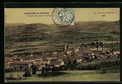 AK Saugues-St-Romain, Vue generale, prise du Chateau