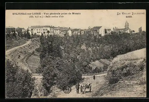 AK Solignac sur Loire, Vue generale prise de Mussic