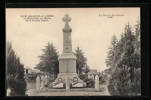 AK Saint-Maurice-de-Lignon, Le Monument aux Morts de la Grande Guerre