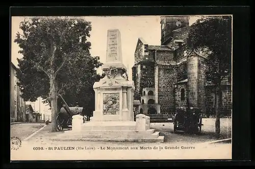 AK St-Paulien, Le Monument aux Morts de la Grande Guerre