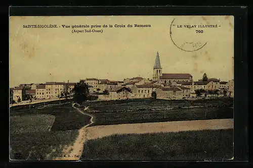AK Sainte-Sigolène, Vue generale prise de la Croix du Rameau