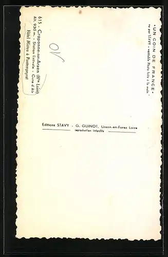 AK Craponne-sur-Arzon, Hotel Mistou à Pontempeyrat