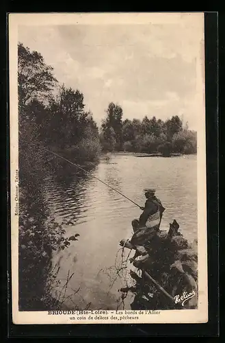 AK Brioude, Les bords de l`Allier un coin de delices des Pecheurs