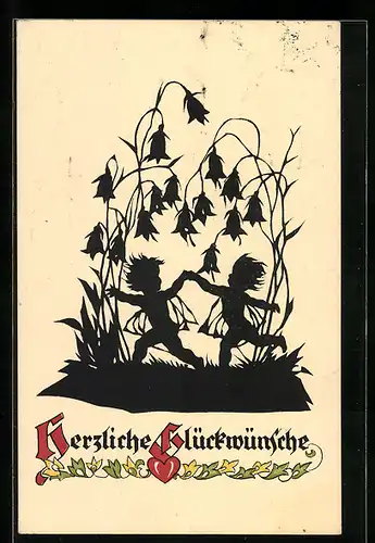 Künstler-AK Georg Plischke: Kleine Feen tanzen unter Blumen