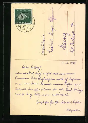 Künstler-AK Georg Plischke: Mutter mit ihrem Kind, Engel mit Kerze, Schattenbild