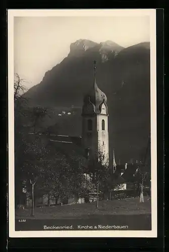 AK Beckenried, Kirche und Niederbauen