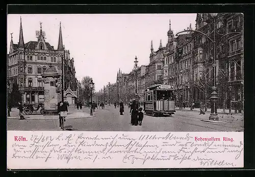 AK Köln-Neustadt, Hohenzollern Ring, Strassenbahn