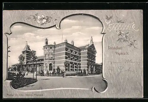 AK Vegesack, Partie vor dem Cafe Strandlust