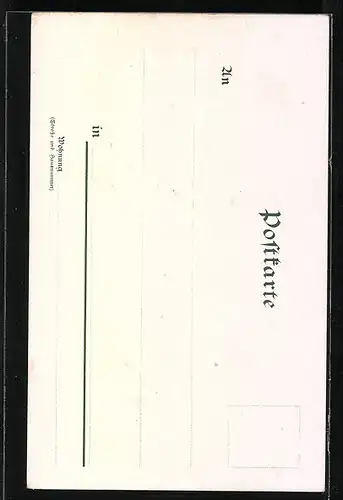 Lithographie Dampfer passiert die Loreley