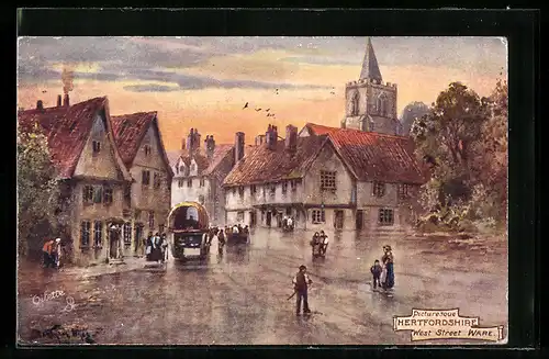 Künstler-AK Raphael Tuck & Sons Nr. 7425: Hertfordshire, West Street Ware