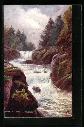 Künstler-AK Raphael Tuck & Sons Nr. 7123: Skelwith Force, Ambleside