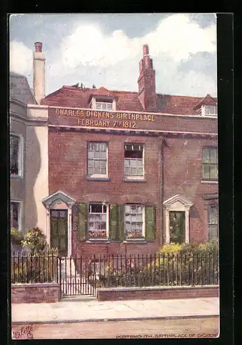 Künstler-AK Raphael Tuck & Sons Nr. 7389: Portsmouth, Birthplace of Dickens