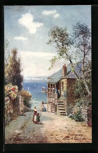 Künstler-AK Raphael Tuck & Sons Nr. 7462: Newquay, Beach Road