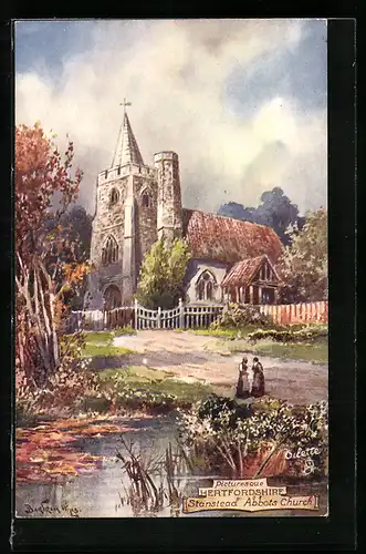 Künstler-AK Raphael Tuck & Sons Nr. 7425: Hertfordshire, Stanstead Abbots Church