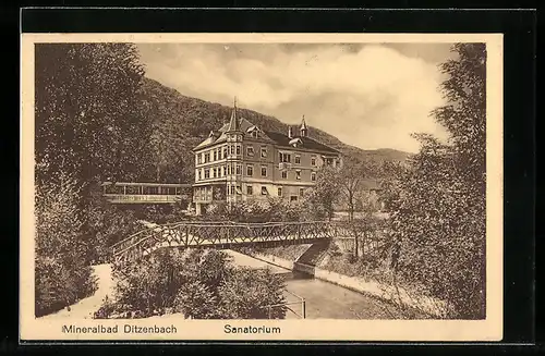 AK Ditzenbach, Das Sanatorium des Mineralbades