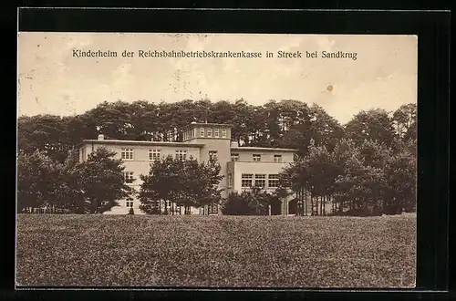 AK Streek b. Sandkrug, Kinderheim der Reichsbahnbetriebskrankenkasse