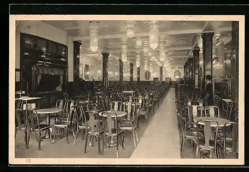 AK München, Café Fürstenhof, Neuhauserstrasse 21, Innenansicht