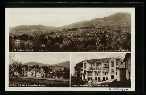 AK Obersasbach, Partien vom Hotel Erlenbad, Gebirgspanorama