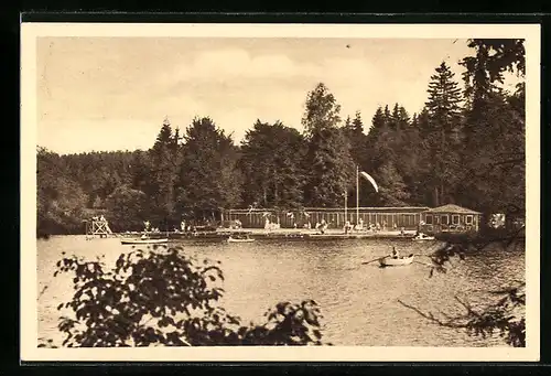 AK Buxheim bei Memmingen, Strandbad am Buxheimer Weiher Emil Kaufmann