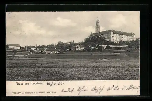 AK Kirchheim, Ortsansicht von einem Feld aus