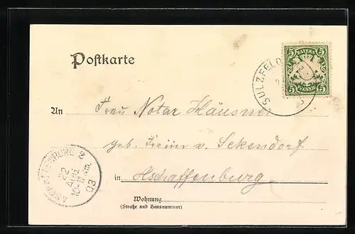 AK Sulzfeld a. M., Ortsansicht aus der Vogelschau