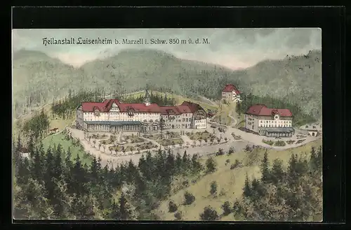 AK Marzell i. Schw., Heilanstalt Luisenheim aus der Vogelschau