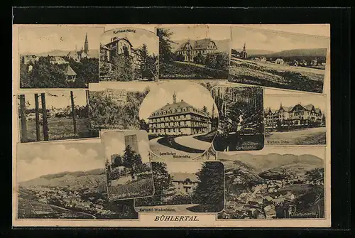 AK Bühlertal, Kurhotel Wiedenfelsen, Kurhaus Hundseck, Kurhaus Plättig