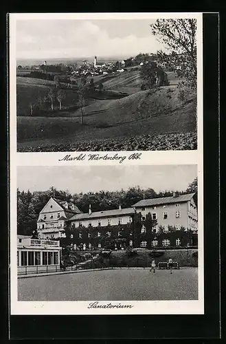AK Markt Wartenberg / Obb., Panorama & Sanatorium