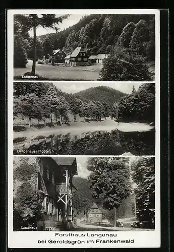 AK Geroldsgrün im Frankenwald, Partie am Forsthaus Langenau, Langenauer Flossteich