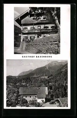 AK Unterwössen, Gasthaus Daxenberg, Ortsansicht