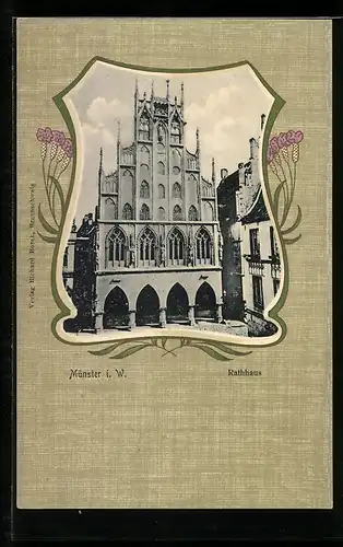 AK Münster i. W., Das Rathaus der Stadt