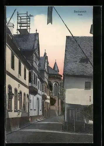 AK Bacharach, Strassenpartie an der Post