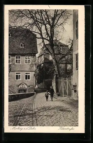 AK Marburg a. d. Lahn, Partie aus der Ritterstrasse