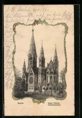 AK Berlin-Charlottenburg, Kaiser Wilhelm-Gedächtniskirche