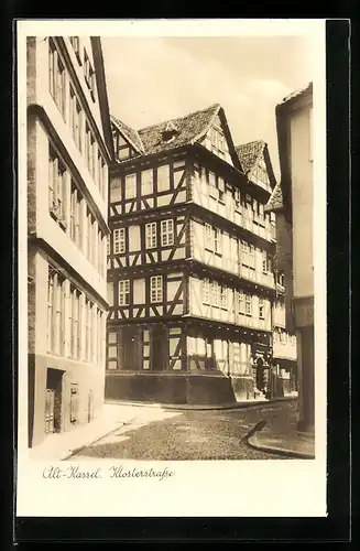 AK Alt-Kassel, Fachwerkhaus in der Klosterstrasse