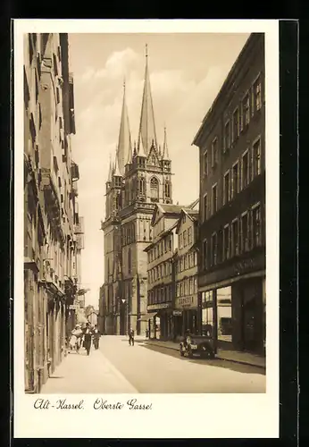 AK Alt-Kassel, Tapeten Geschäft in der Obersten Gasse