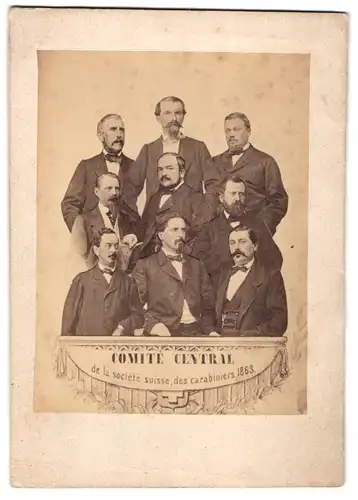 Fotografie Zentralkomitee der Schweizer Carabinieri-Gesellschaft 1863