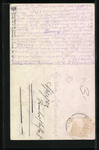 Künstler-AK sign. G. Papperitz: Mädchen im Nachtkleid mit Fotoalbum