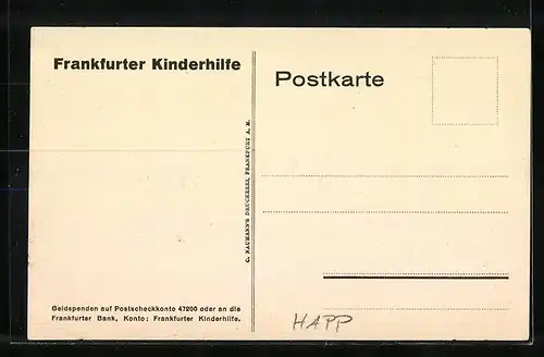 Künstler-AK sign. Jac. Happ: Kinder picknicken auf einer Wiese