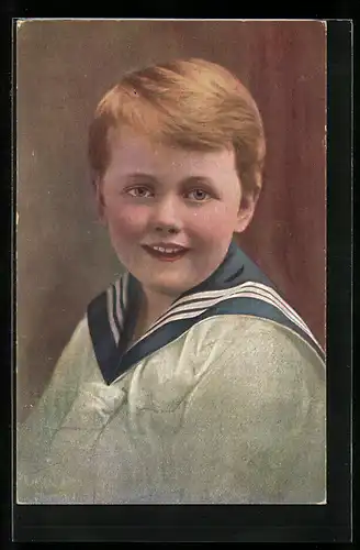 Künstler-AK sign. M. Wulf: Deutscher Junge im Matrosenanzug