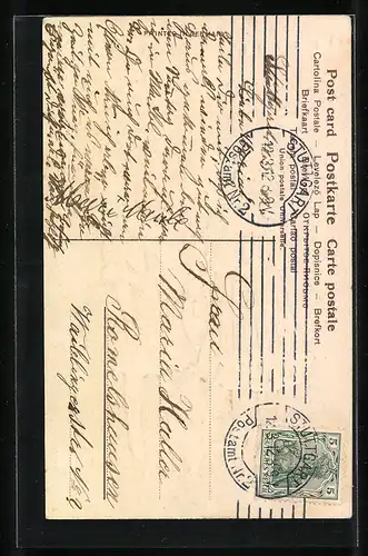 AK Zwei Mädchen zum Osterfest