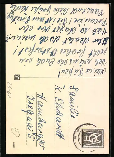 Künstler-AK Hilla Peyk: Mädchen mit Lockenwickler